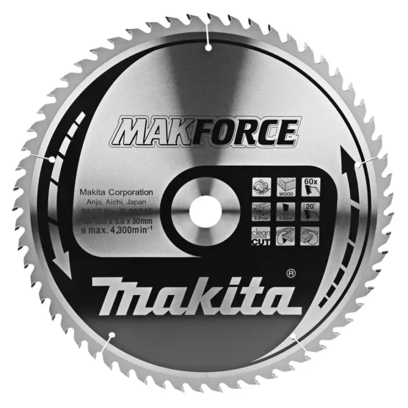 Makita Accesorios B-08545 Hoja de sierra HM para madera 355 x 30 x 60T Bestpreis