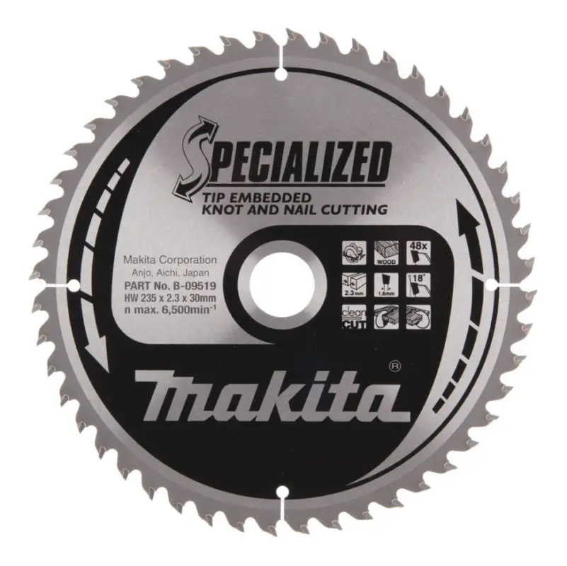 Mega-Angebot Makita Accesorios B-09519 Hoja de sierra HM Punta E 235 x 30 x 48T