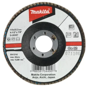 Geprüft Makita Zubehör D-28307 Fächerscheibe 115x22 K60