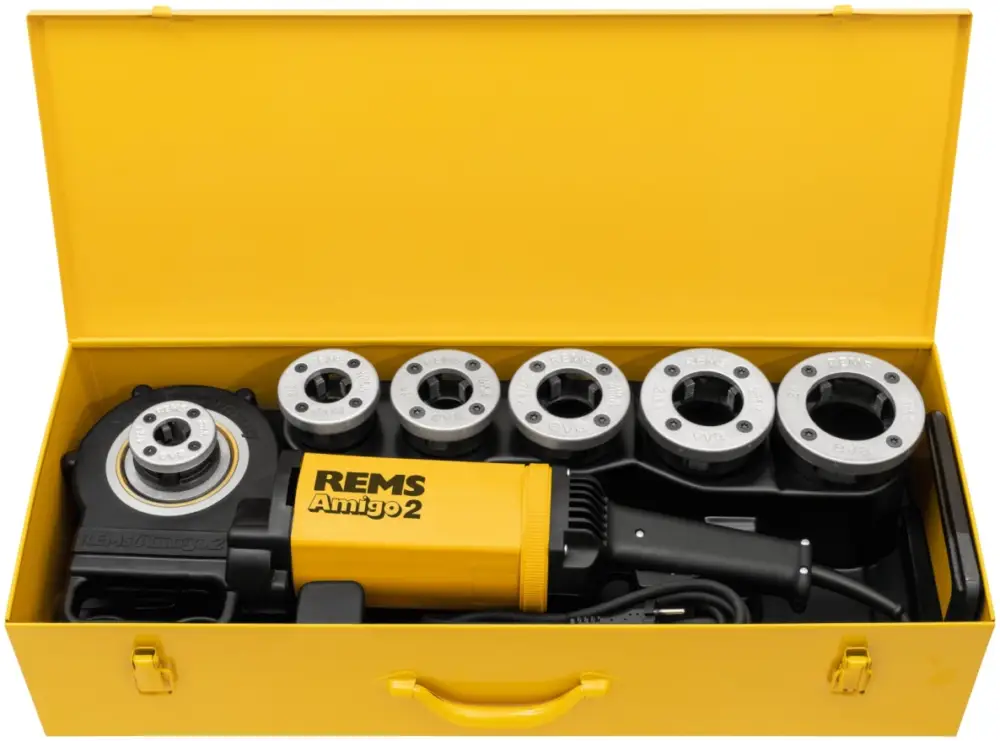 Rems 540020 R220 540020 Amigo 2 Set R 1/2-3/4-1-1 1/4-1 1/2-2 Gewindeschneidkluppe Zertifiziert
