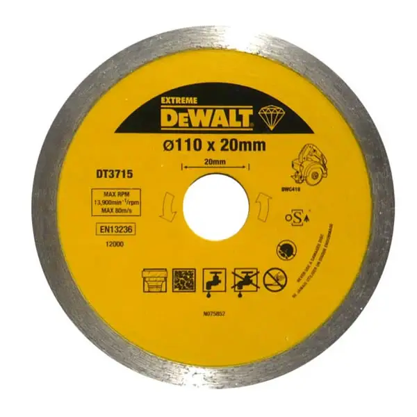 DeWALT Accessories DT3715-QZ DT3715 Diamond disc 110 x 20 Professional Economy 4. Direkt Vom Hersteller