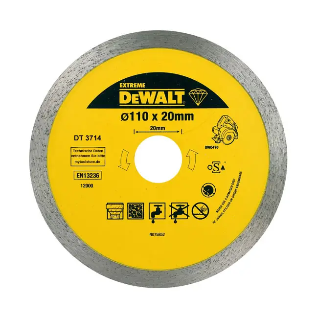 Heißes Angebot DeWALT Accessori DT3714-QZ DT3714 Disco diamantato 110x20 Professional Economy 1.