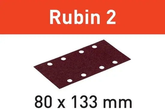 Preisreduziert Festool Accesorios 499053 Hojas de lija Rubin 2 STF 80x133/14 P220 RU/50