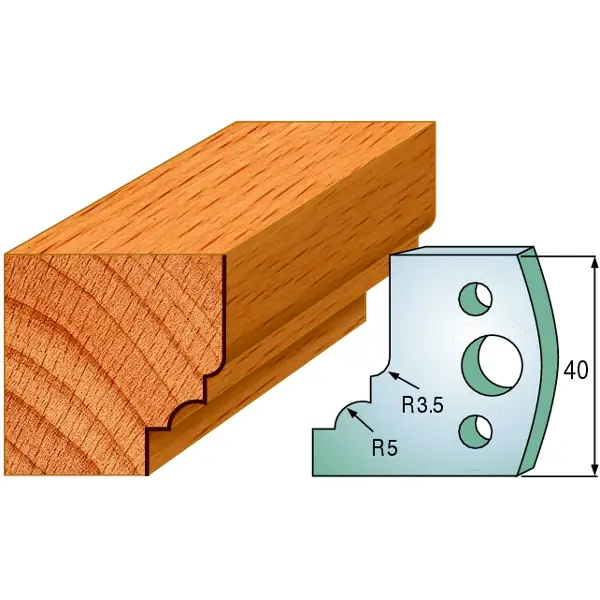 Angebot CMT 690.020 Paire de couteaux profilés hauteur 40 mm numéro 20