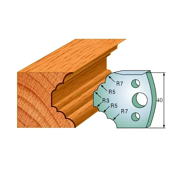 Wochenendangebot CMT 690.021 Coppia di coltelli profilati altezza 40 mm numero 21