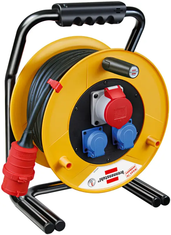 Zertifiziert Brennenstuhl 1316200 Brobusta Kabeltrommel CEE 1 40m H07RN-F 5G1,5 IP44 16A für Baustellen