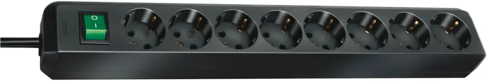 Bestseller Brennenstuhl 1159300018 Eco-Line listwa zasilająca 8-drogowa + wyłącznik 3m H05VV-F 3G1,5 czarna