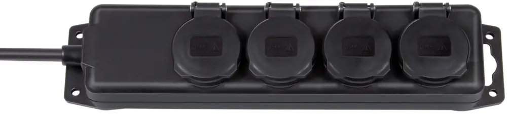 Markenware Brennenstuhl 1159960 Stekkerdoos 4-voudig 2m H07RN-F 3G1,5 IP44 zwart voor bouwplaatsen
