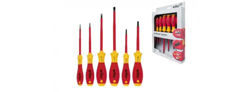 Zertifiziert Wiha 00833 320NK6 SoftFinish 6-teiliger Schraubendreher-Satz VDE Schlitz Kreuzschlitz