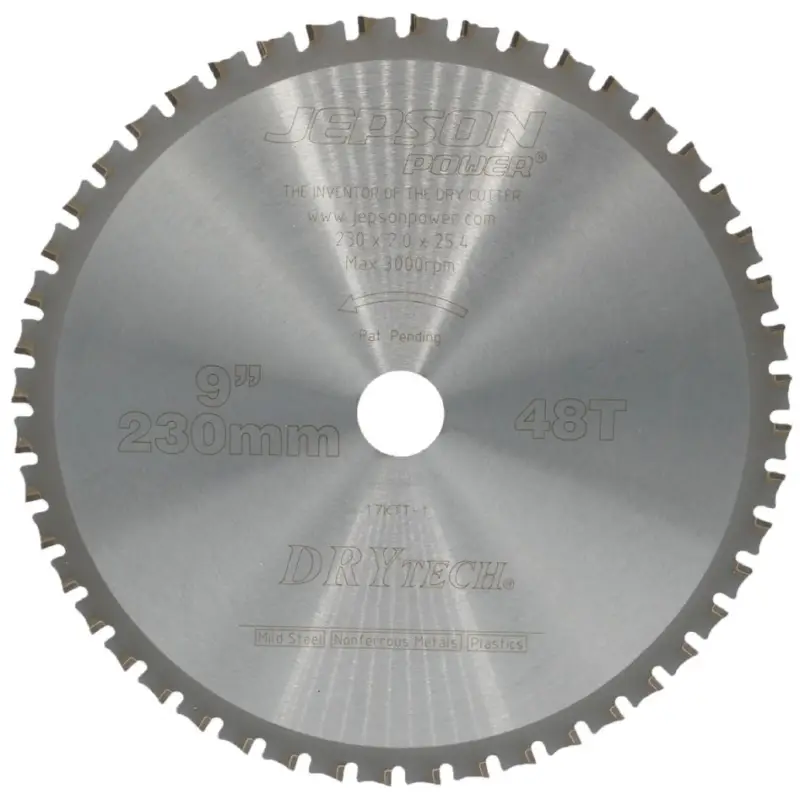 Jetzt Bestellen Jepson 72123048 Drytech HM Circular Saw Blade Ø 230 x 25.3 x 2.0 mm, 48 teeth, for Steel & Stainless Steel
