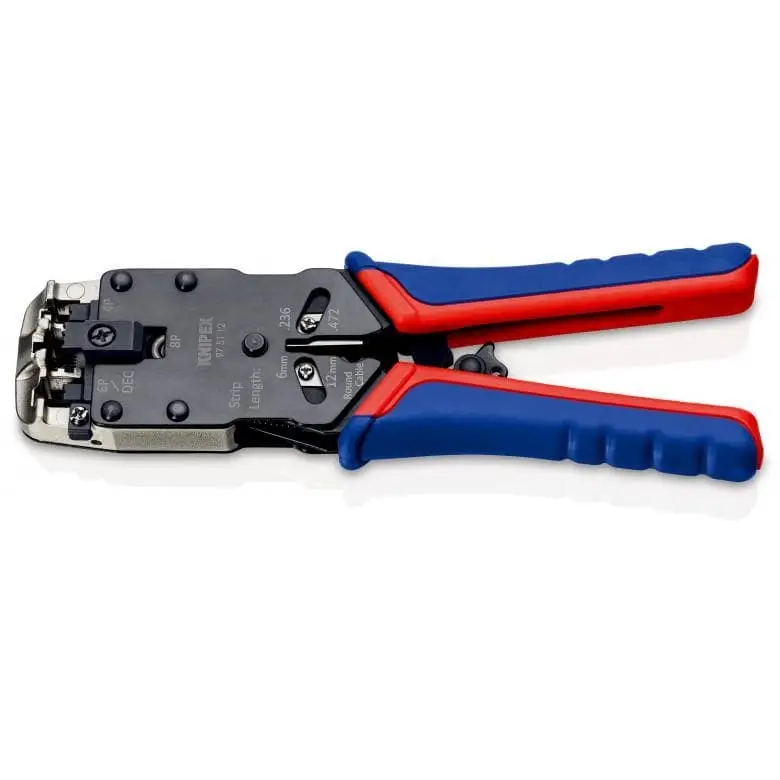 Neu Im Sortiment Knipex 97 51 12 SB Krimptang westernstekkers 4,6 en 8 polig 200 mm