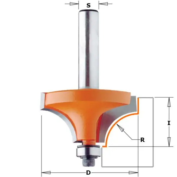 Angebot CMT 939.254.11 Fresa a raggio cavo con bordo rialzato 6,35 mm