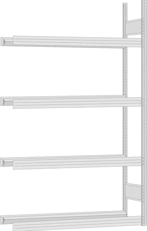 Regalwerk Reifenregal Anbaufeld 2500 x 875 x 400 mm Zertifiziert