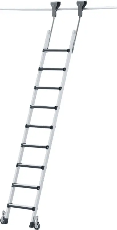 Markenprodukt ZARGES Leiter Regalleiter fahrbar Comfortstep Trec LH - 7 Stufen