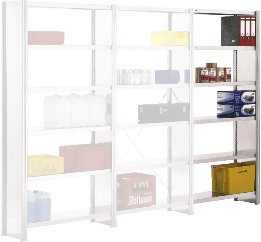 Regalwerk BERT Lagerregal SW 150 5 Anbaufeld 2000 x 875 x 300 mm Sichere Zahlung