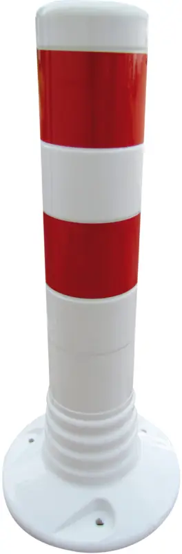Schake Kunststoffpfosten weiß rot - 450 mm Abverkauf