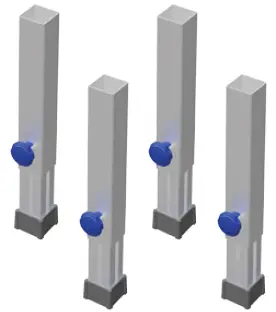 Bestpreis Bütec Teleskopbeine 55 x 50 mm - 0,40-0,60 m