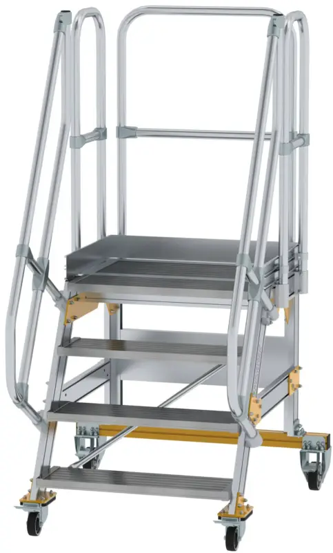 Günzburger Podesttreppe fahrbar 60° 4 Stufen - 800 mm breit Neu