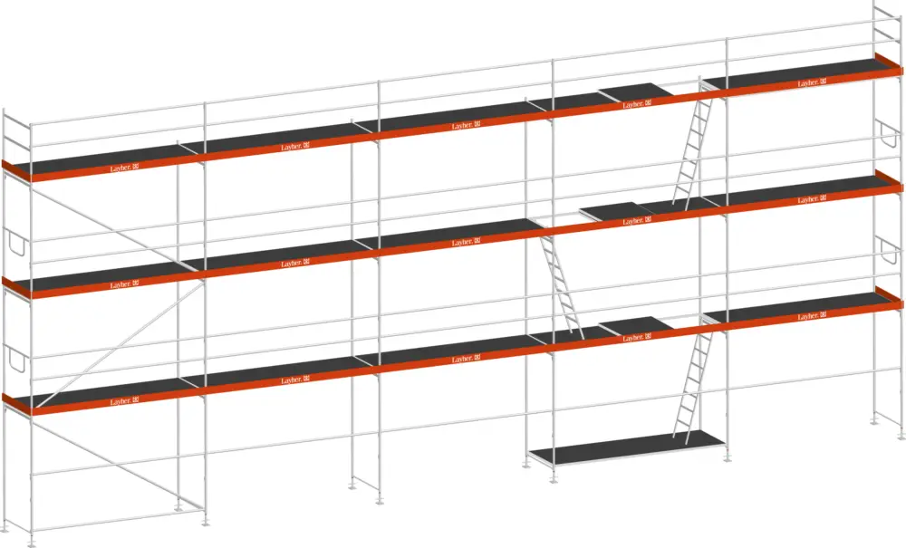 Sonderangebot Layher Blitz Gerüst 70 Stahl mit Robustboden 126 m²