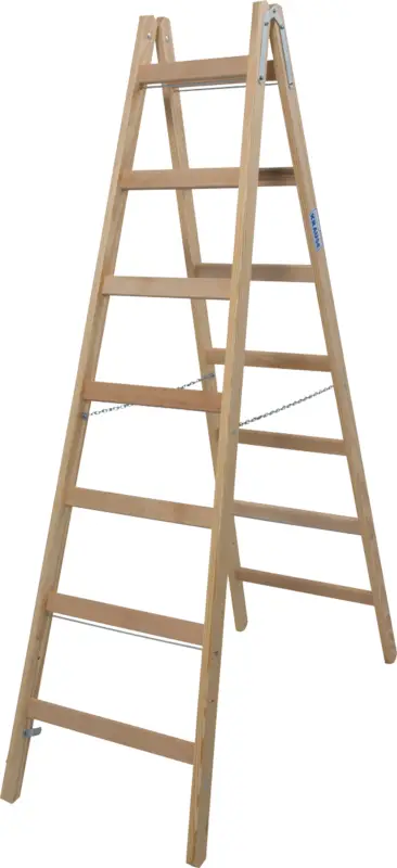 Finale Aktion Krause Holz-Sprossendoppelleiter 2x7 Sprossen