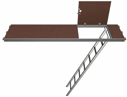 Must-Have Layher U-Robust-Durchstieg 2,57 x 0,61 m mit integrierter Etagenleiter - Deckelversetzt