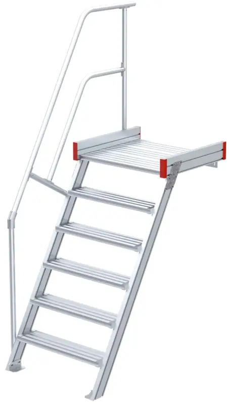Solange Der Vorrat Reicht euroline Podesttreppe 60° 6 Stufen - 800 mm
