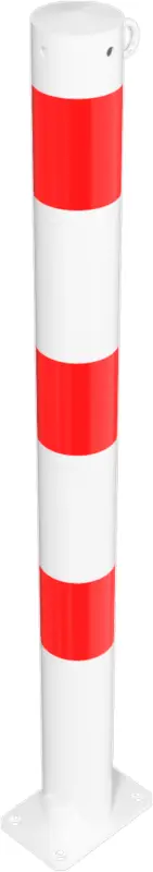 Top-Angebot Schake Absperrpfosten OD Ø 76 mm mit 1 Öse weiß rot