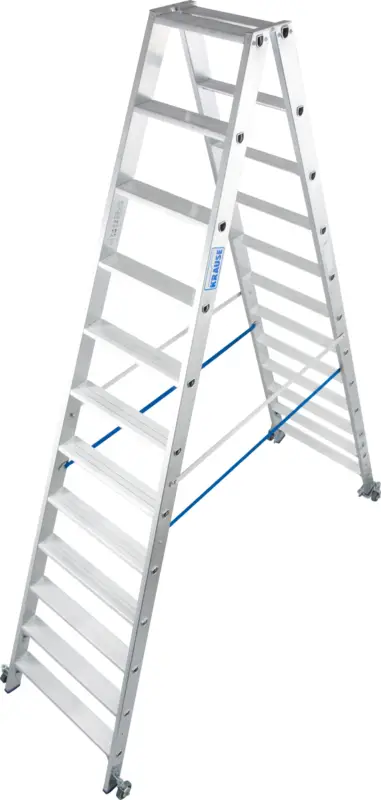 Neue Kollektion Krause Alu-Stufendoppelleiter fahrbar 2x12 Stufen