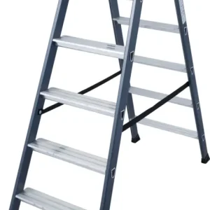 Expressversand Krause Alu-Stufendoppelleiter SePro® D eloxiert 2x6 Stufen
