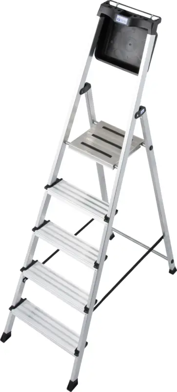 Krause Alu-Stufenstehleiter Secury mit MultiGrip 4 Stufen Top-Angebot