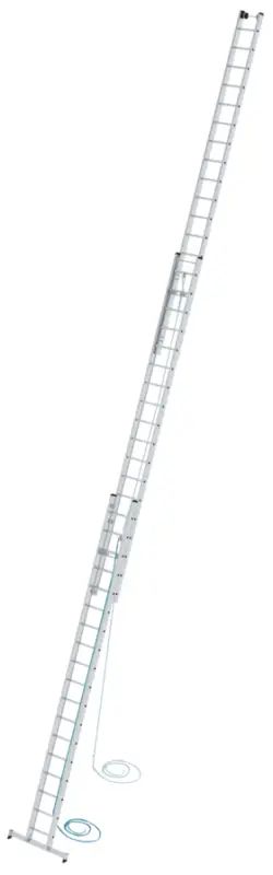 Günzburger Seilzugleiter nivello Alu 3-teilig 3x18 Sprossen Begrenztes Angebot