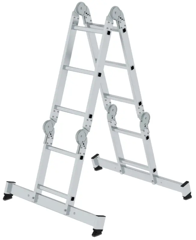 Markenprodukt Günzburger Vielzweckleiter nivello Alu 4-teilig 2x2+2x3 Sprossen