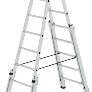 Aktuell Günzburger Treppenstehleiter Alu 2x8 Sprossen
