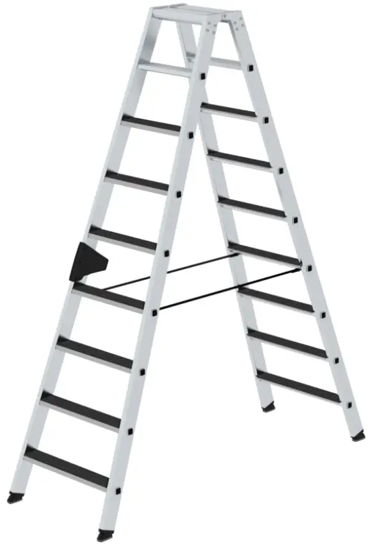 Günzburger Stehleiter Alu clip-step 2x9 Stufen Echt