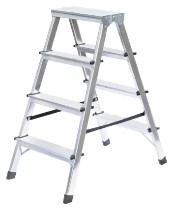 Günzburger Standard-Haushaltsstehleiter 2x4 Stufen Versand Am Gleichen Tag