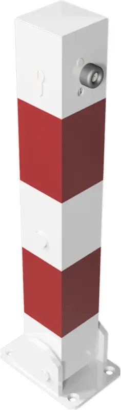 Top-Preis Schake Absperrpfosten klein UDP 70 x 70 mm weiß rot