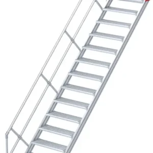 Solange Der Vorrat Reicht euroline Alu-Treppe 45° 15 Stufen - 600 mm