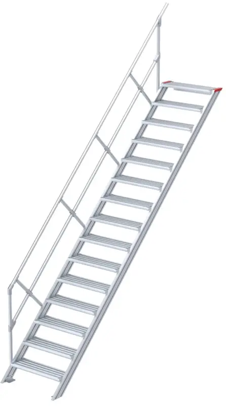 Solange Der Vorrat Reicht euroline Alu-Treppe 45° 15 Stufen - 600 mm