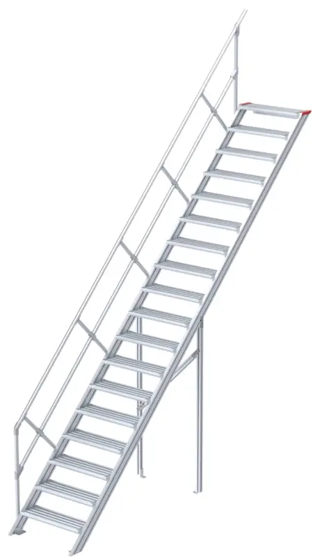 Rabatt euroline Alu-Treppe 45° 18 Stufen - 600 mm