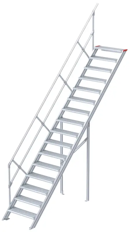 euroline Alu-Treppe 45° 16 Stufen - 800 mm Nur Für Kurze Zeit