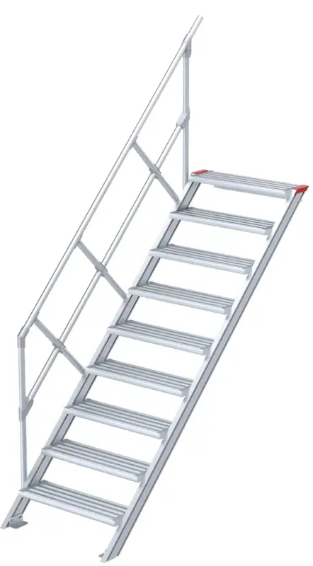 Billig euroline Alu-Treppe 45° 9 Stufen - 1000 mm