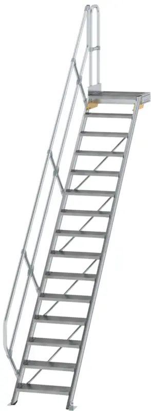 Markenprodukt Günzburger Podesttreppe 45° 15 Stufen - 600 mm breit