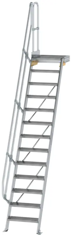 Günzburger Podesttreppe 60° 13 Stufen - 600 mm breit Ausverkauf