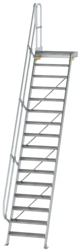 Echt Günzburger Podesttreppe 60° 16 Stufen - 800 mm breit