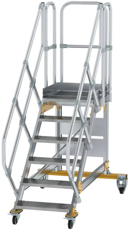 Jetzt Bestellen Günzburger Podesttreppe fahrbar 45° 6 Stufen - 600 mm breit