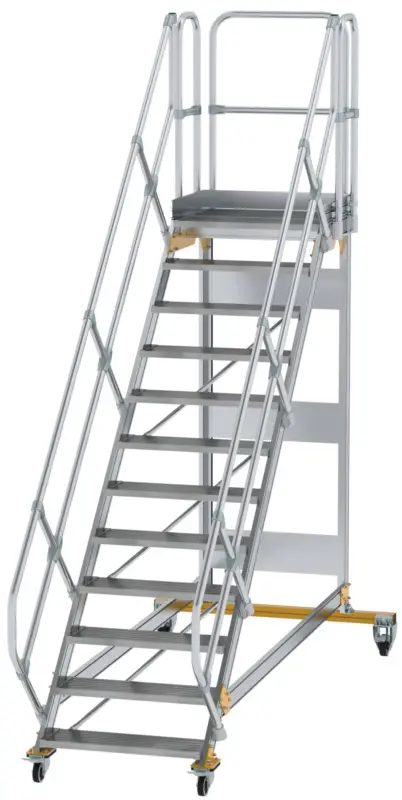 Günzburger Podesttreppe fahrbar 45° 12 Stufen - 800 mm breit Finale Aktion