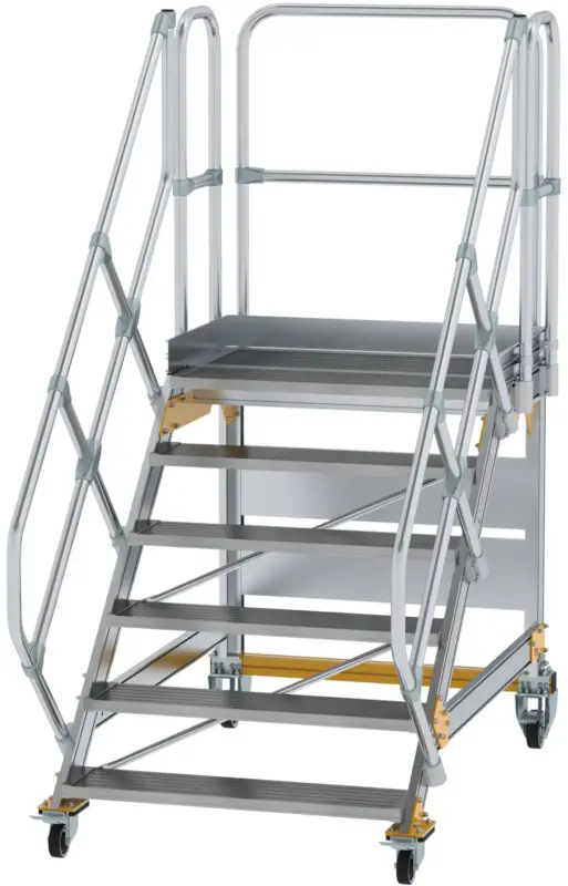 Günzburger Podesttreppe fahrbar 45° 6 Stufen - 1000 mm breit Must-Have