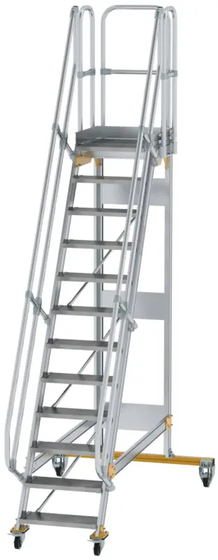 Direktkauf Günzburger Podesttreppe fahrbar 60° 12 Stufen - 600 mm breit