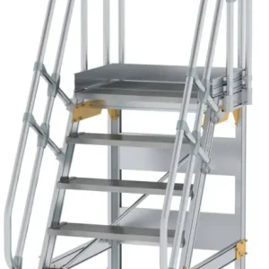 Expressversand Günzburger Podesttreppe fahrbar 60° 6 Stufen - 800 mm breit