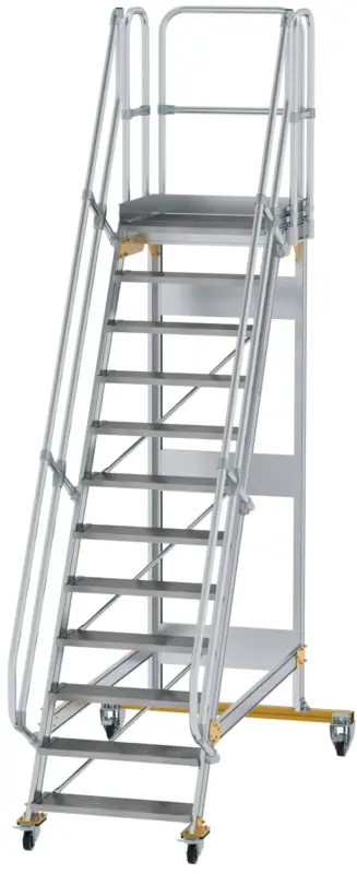 Günzburger Podesttreppe fahrbar 60° 12 Stufen - 800 mm breit Sofort Bestellen